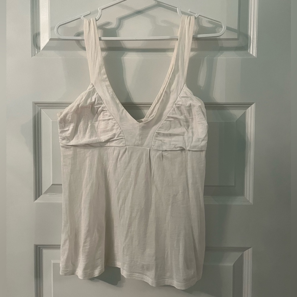 Smart set white empire waist tank top size small